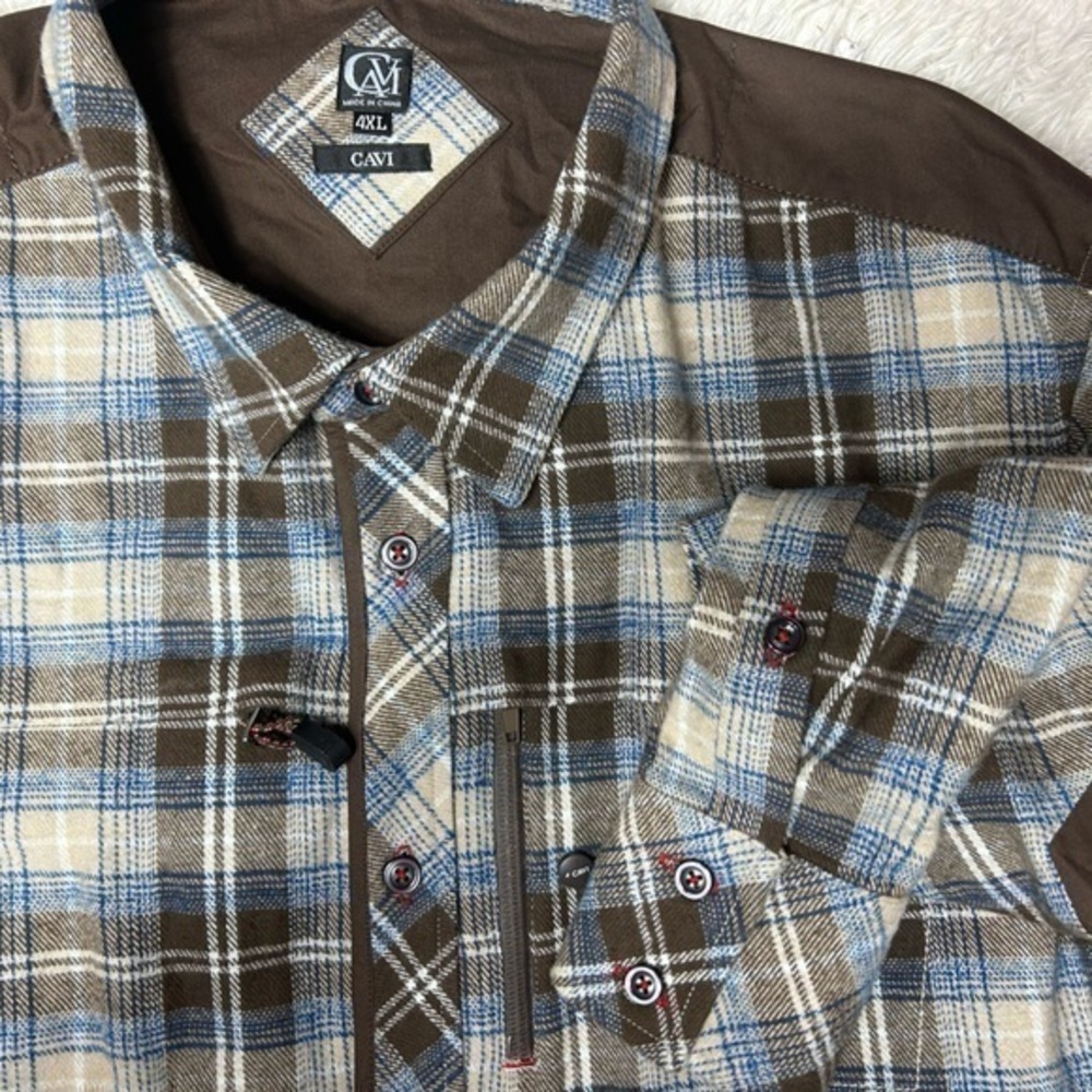Cavi button front long sleeve‎ shirt elbow patch